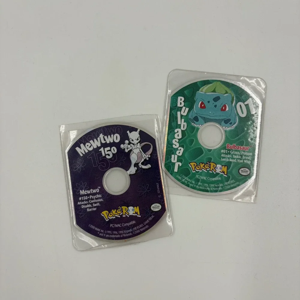 Nintendo PokeROM Mini‎ CD-ROM Bulbasaur Mewtwo Lot 2000